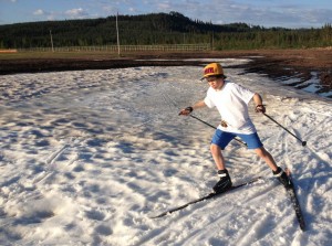 Malte på skidor